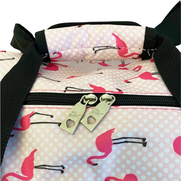 Betsey Johnson Flamingo Strut 22" Rolling Duffle - Picture 7 of 9